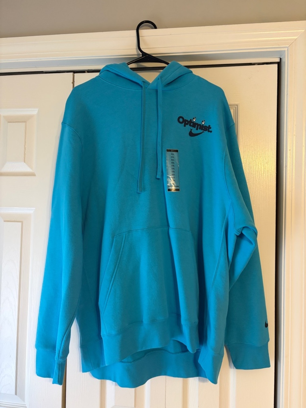 Nike Teal Crewneck Hoodie with 'Optimist' Logo